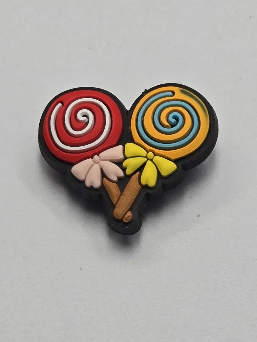 Christmas Candy Croc Shoe Charm Lollipop Heart Sweet Treat Holiday Jibbitz Style
